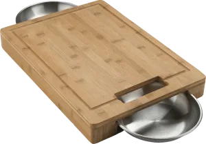 Napoleon PRO Cutting Board with Stainless Steel Bowls 70012