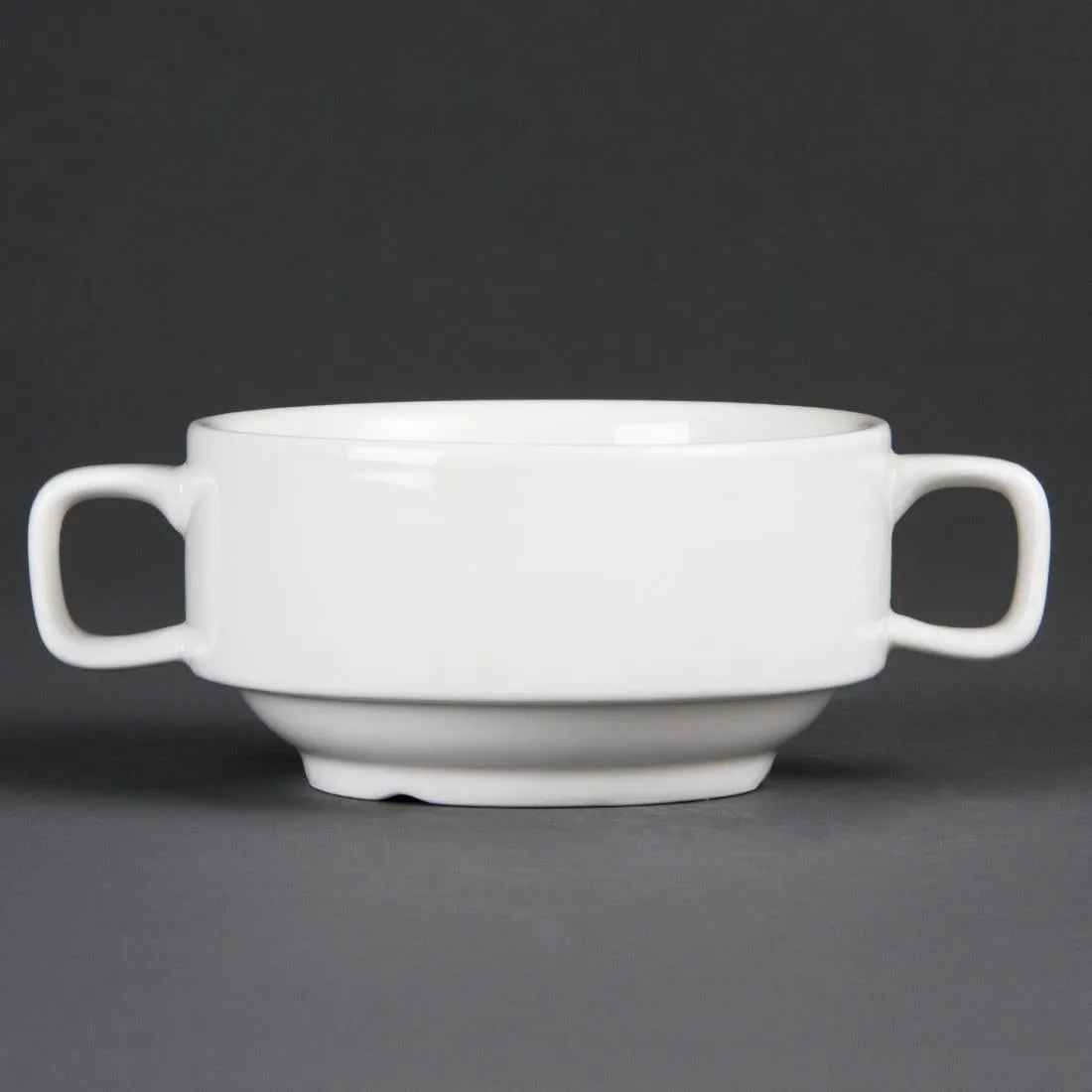 Olympia Whiteware Soup Bowls With Handles 400ml (Pack of 6) - C239