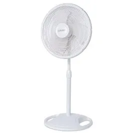 Oscillating Stand Fan, White, 16-In.