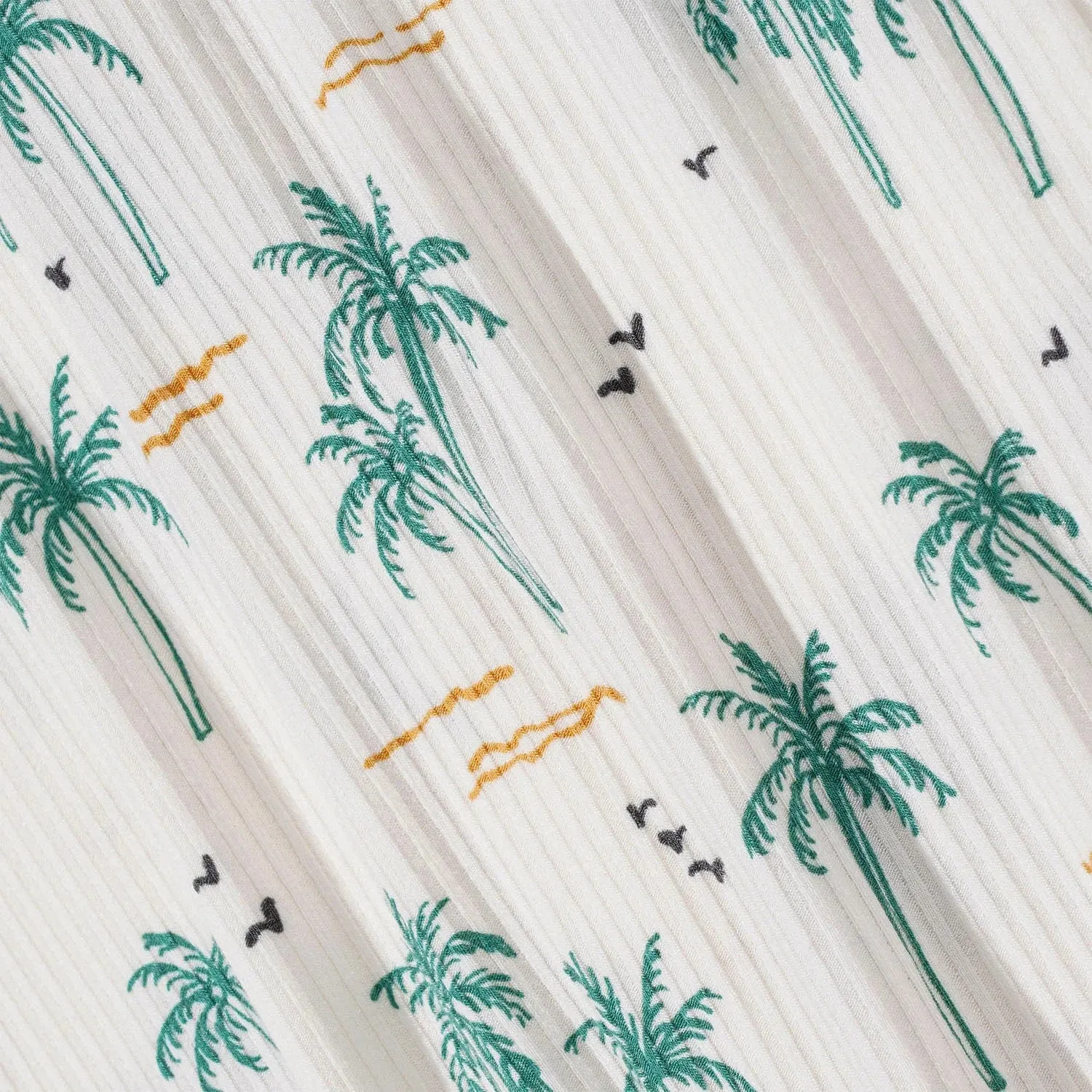 Palm Trees Small Ribbed Toddler Blanket