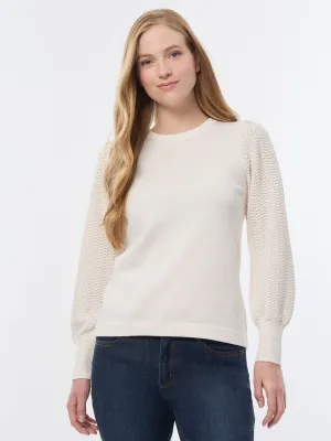 Plus Stitch Sleeve Sweater