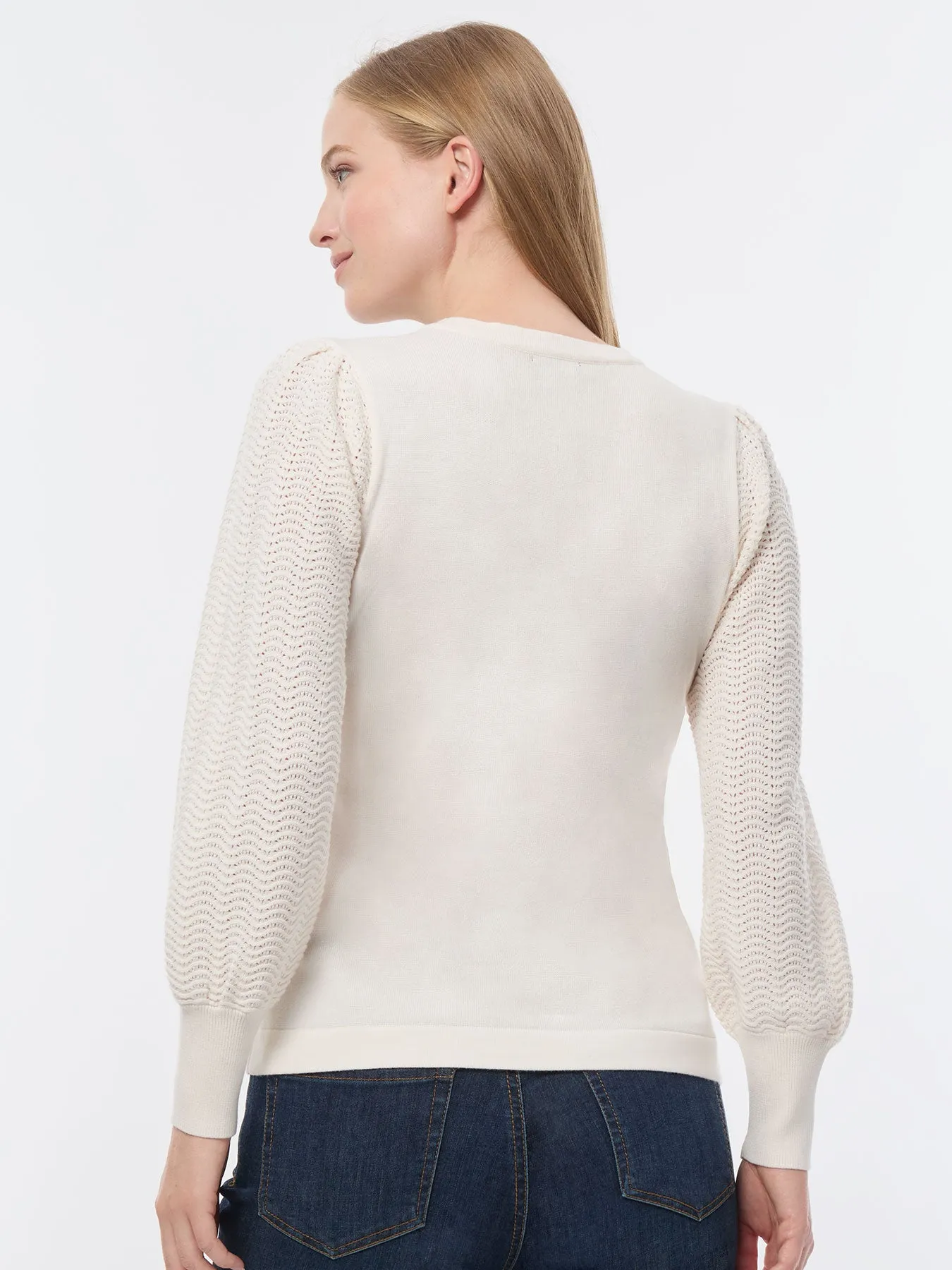 Plus Stitch Sleeve Sweater