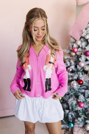 Queen Of Sparkles Nutcracker Cardigan - Pink