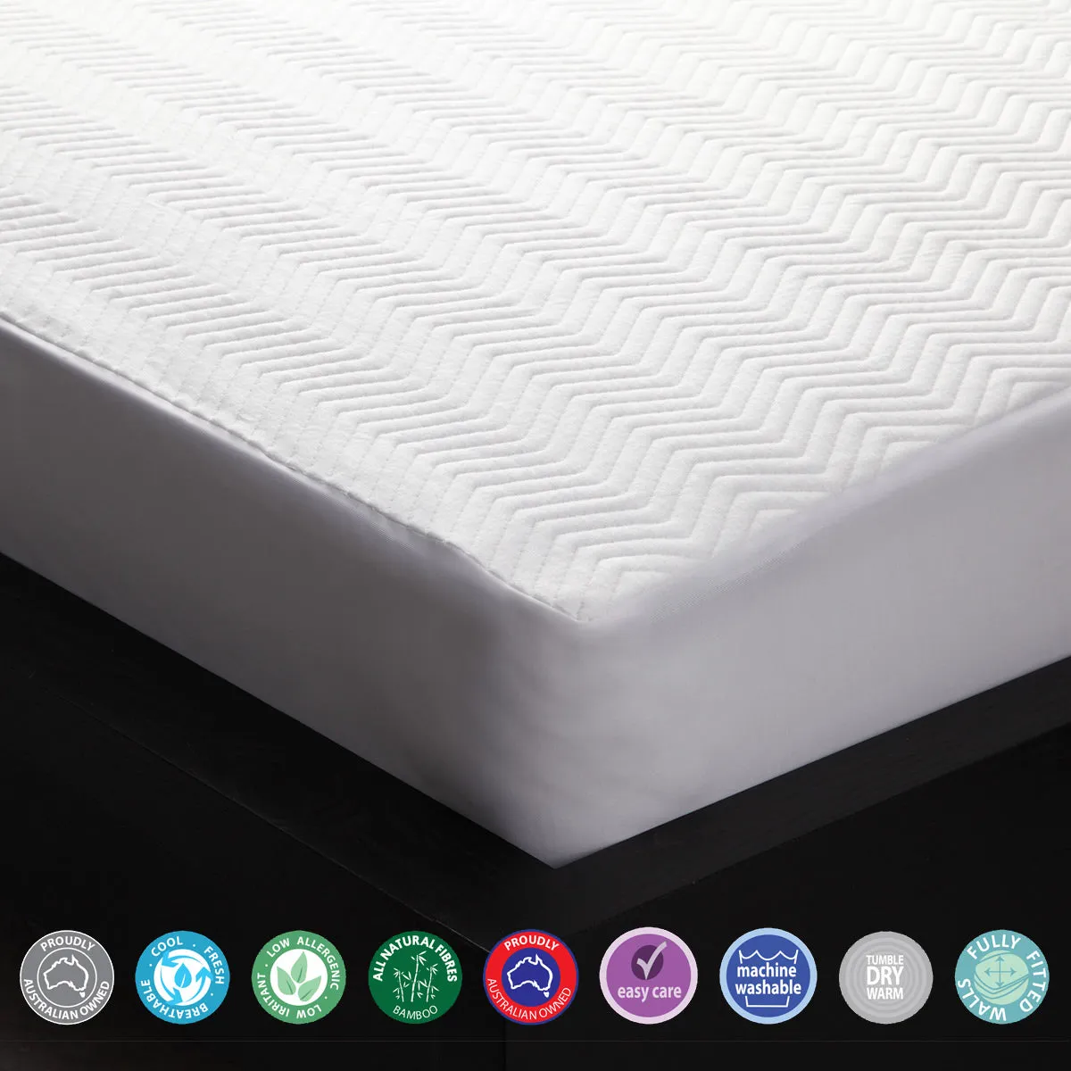 Quilted Air Layer™ Waterproof Mattress Protector by Logan and Mason