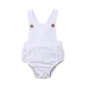 Solid Color Elegant Baby Rompers