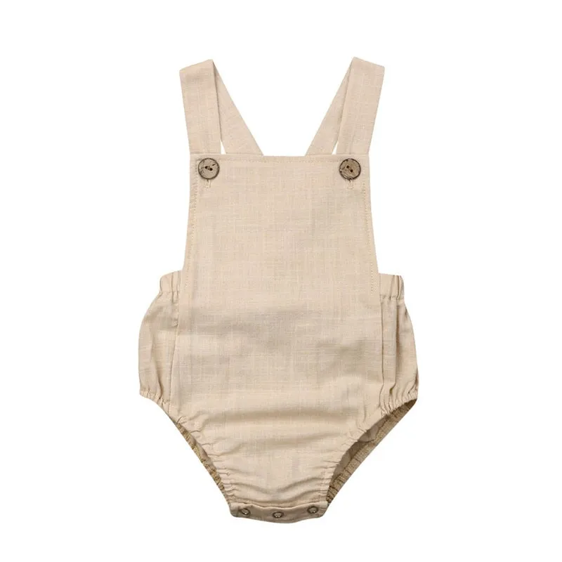 Solid Color Elegant Baby Rompers