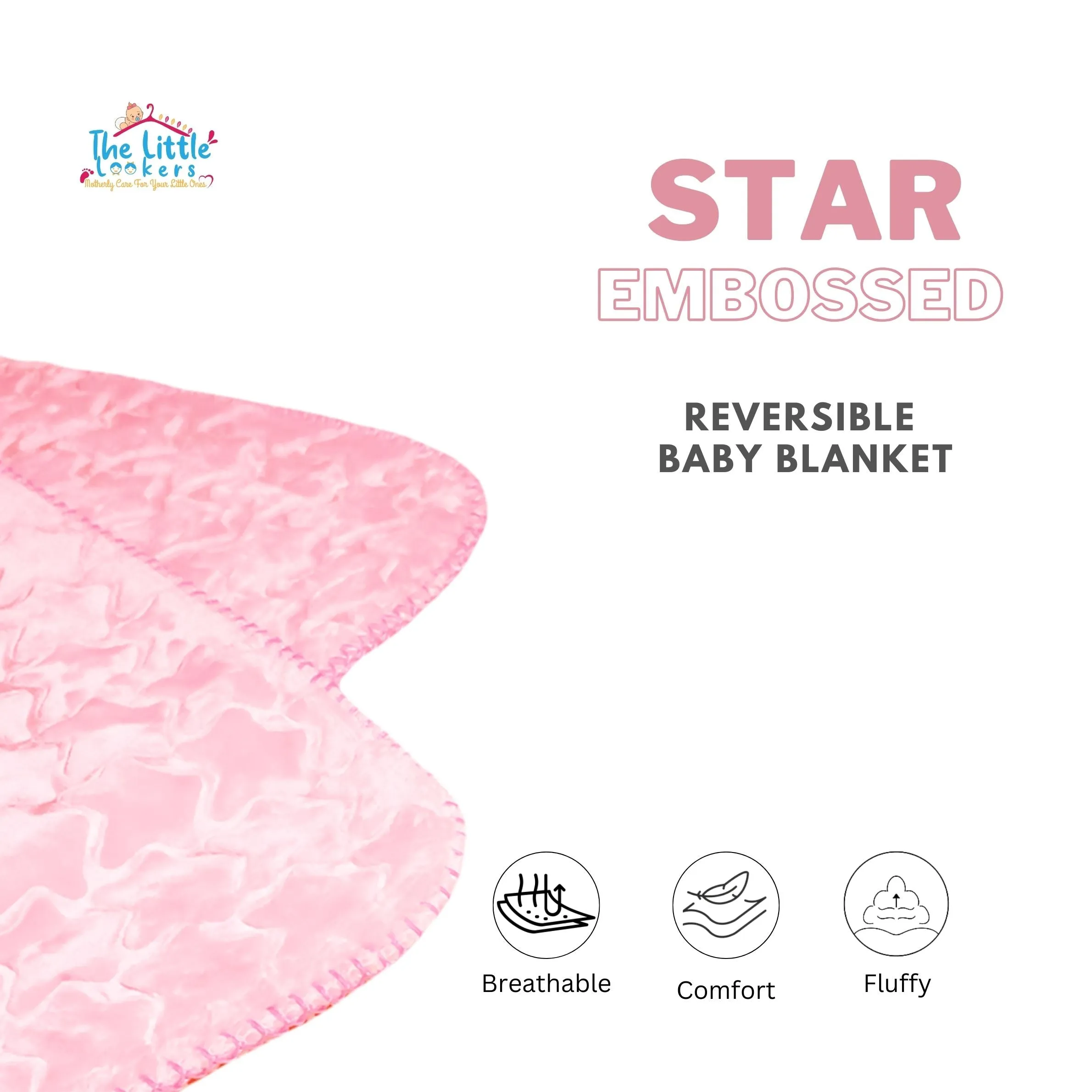 THE LITTLE LOOKERS Baby Blanket - Soft and Breathable Baby Wrapper, Swaddle for New Born Baby/Infants