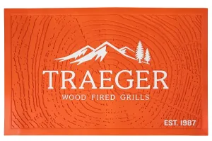 Traeger BAC636 Grill Mat, 29-1/2 in L, 47-1/2 in W, PVC, Orange/White :EA: QUANTITY: 1