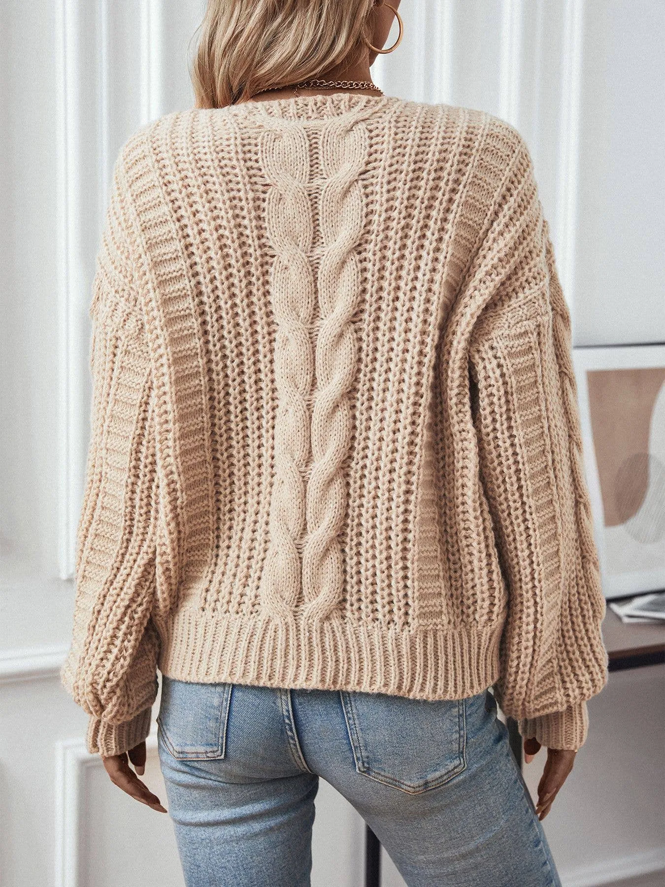 Vintage Chunky Lantern Sleeve Sweatshirt