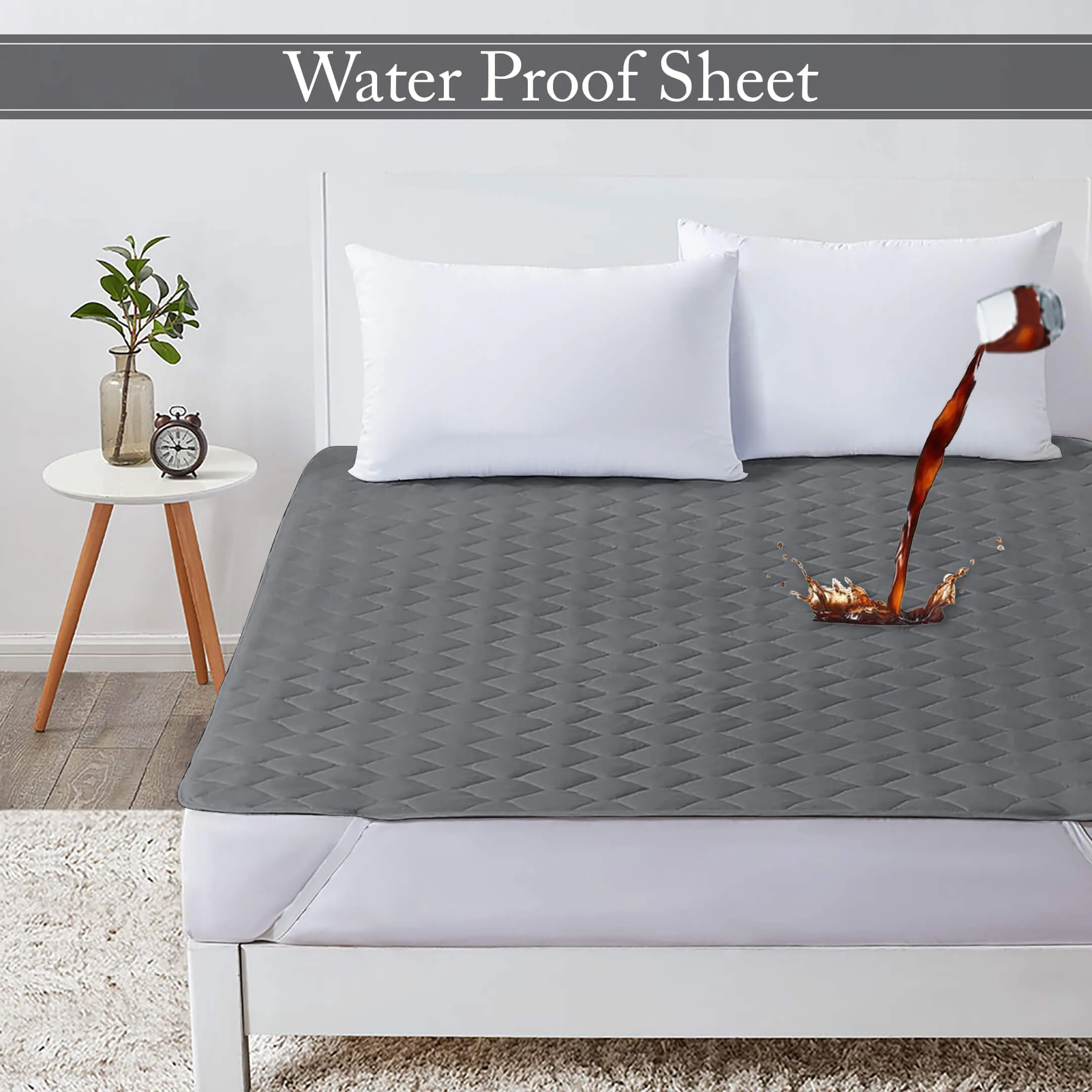 Waterproof Quilted Mattress Protectors With Elastic Strap