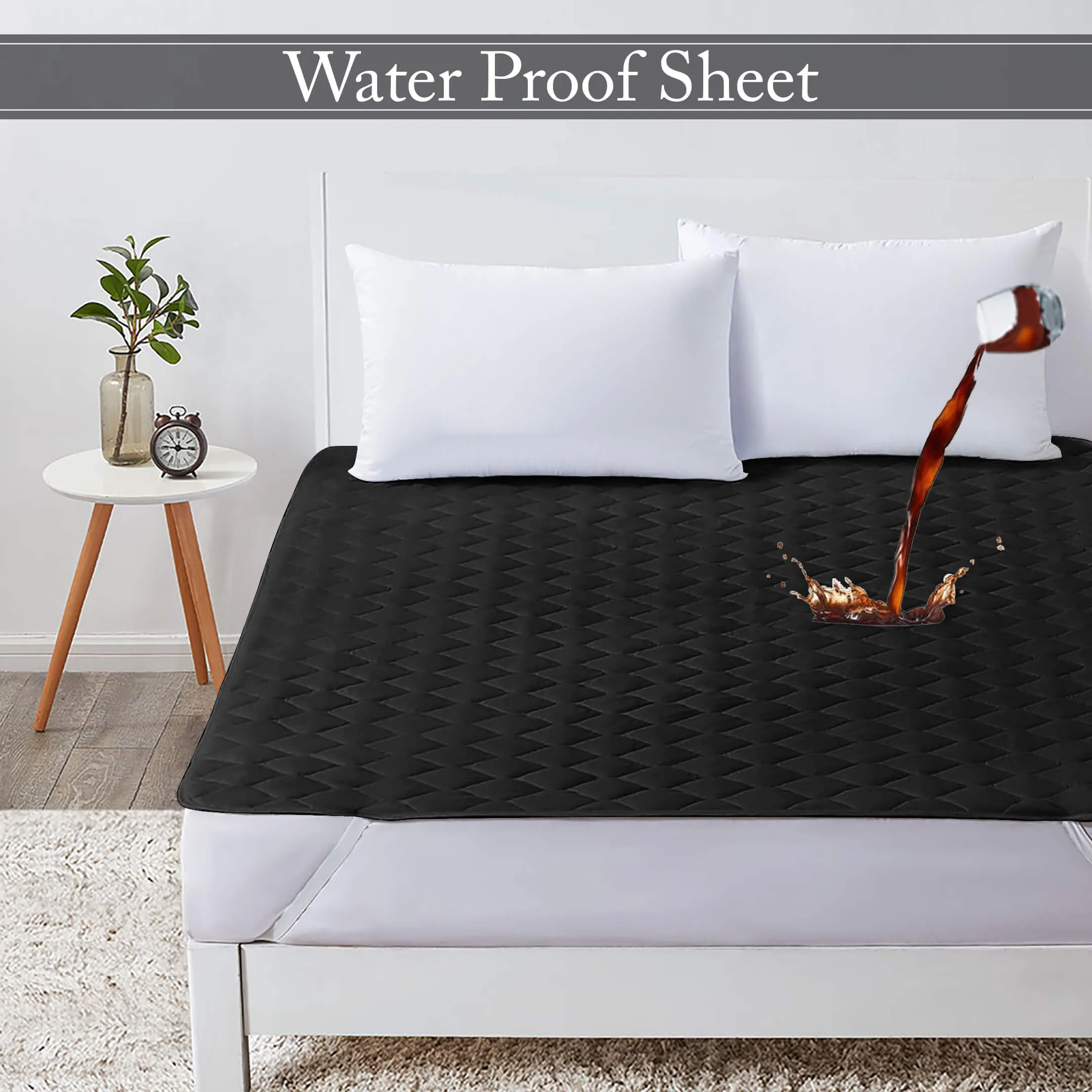 Waterproof Quilted Mattress Protectors With Elastic Strap